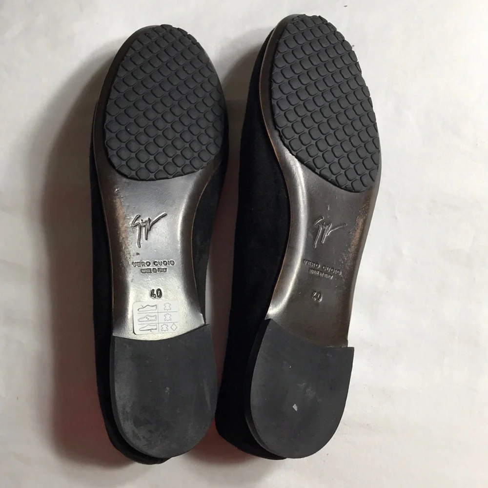 Giuseppe Zanotti Flats - Black Suede, Size 10 US, with Dust Jacket - Picture 3 of 8